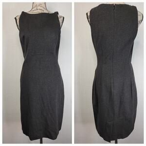 MM. Lafleur Dress Women's Sz 4 Lydia Twist Strap Sleeveless Gray Ponte Sheath